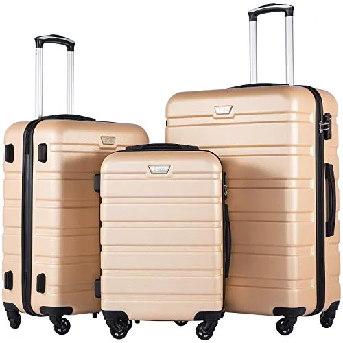 3 Piece Hard Expandable Spinner Luggage Set L-28 inch