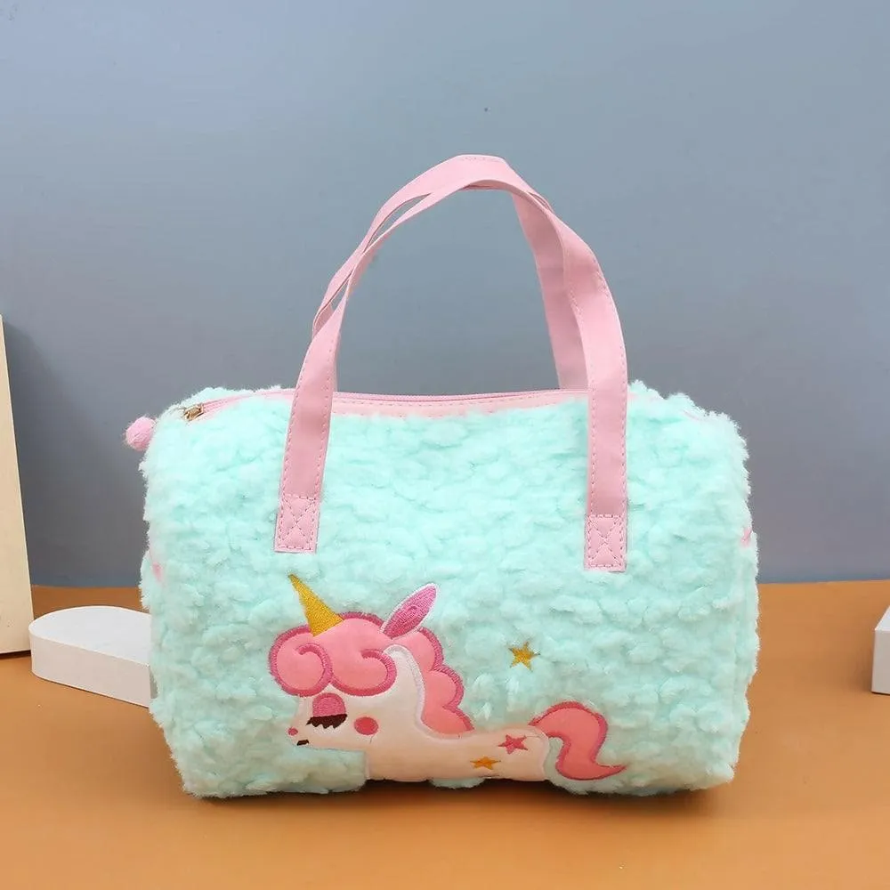 Adorable Unicorn Fancy Handbag For Girls (Sky Blue)