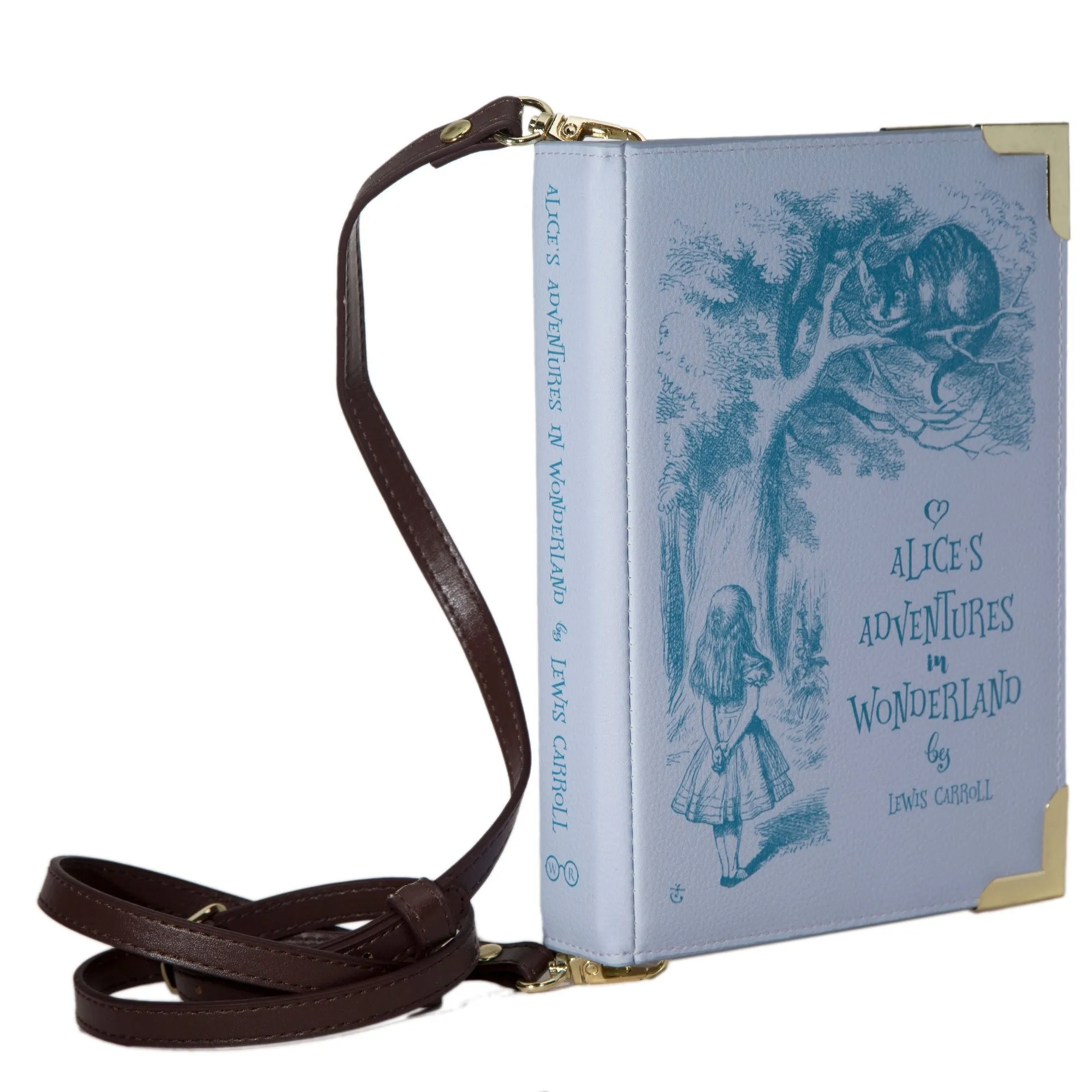 Alice in Wonderland Original Purple Book Handbag Crossbody Purse