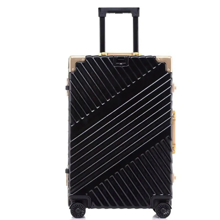 Aluminium Frame Spinner Rolling Luggage Travel Suitcase for Men and Women