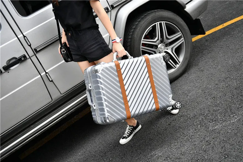 Aluminium Frame Spinner Wheel Hand Luggage Travel Bag Suitcase