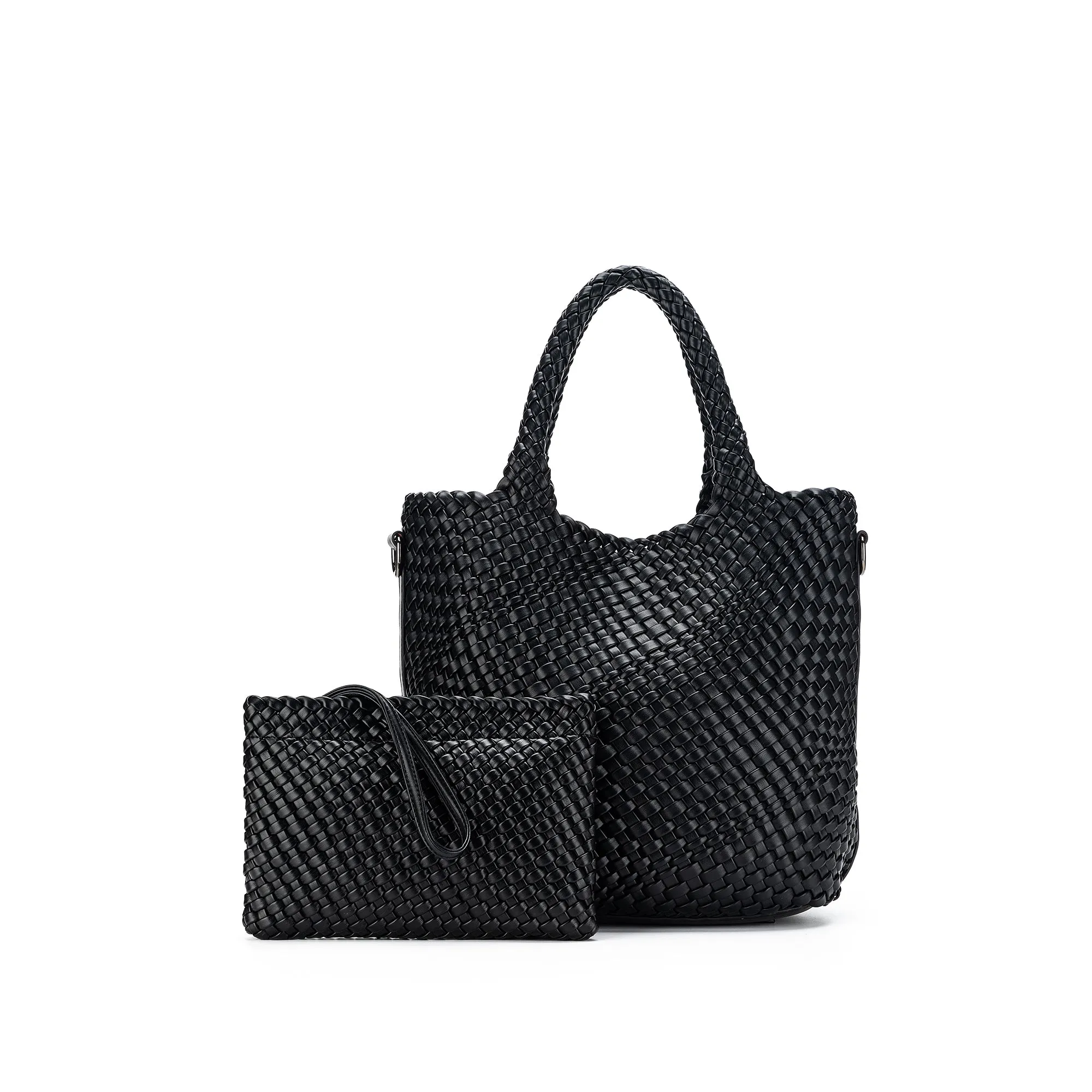 Amali Black 2 Piece Handbag Set