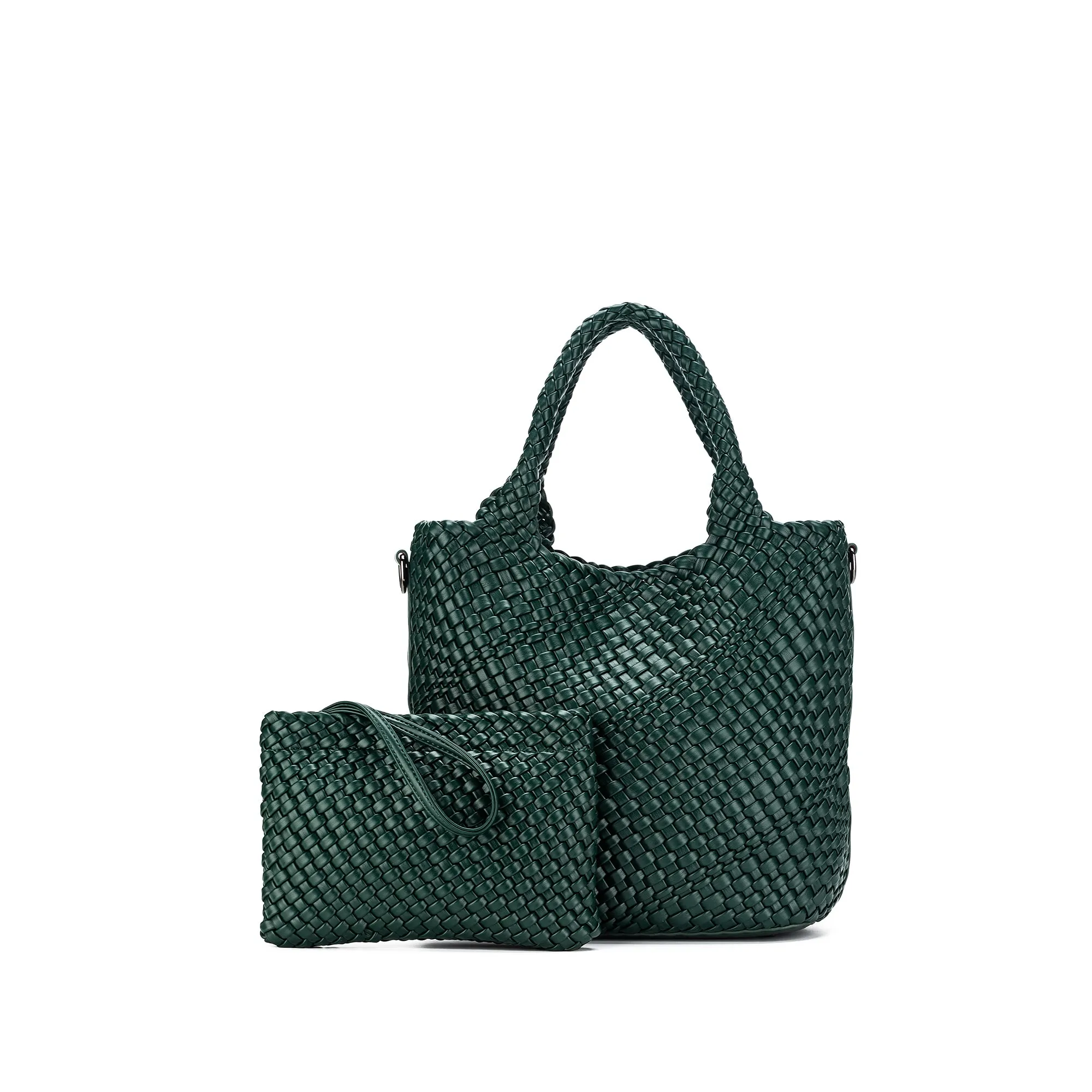 Amali Deep Green 2 Piece Handbag set