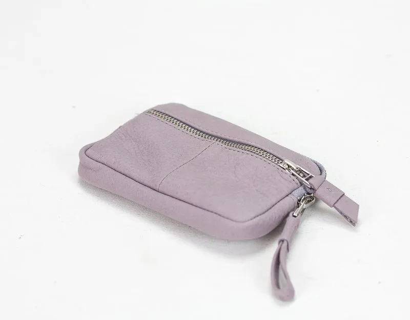 Antheia mini wallet - Mauve leather