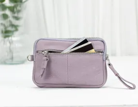 Antheia mini wallet - Mauve leather