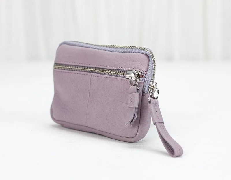 Antheia mini wallet - Mauve leather