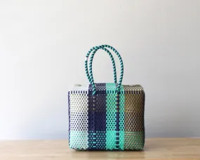 Aqua, Blue & Gold Handbag by MexiMexi