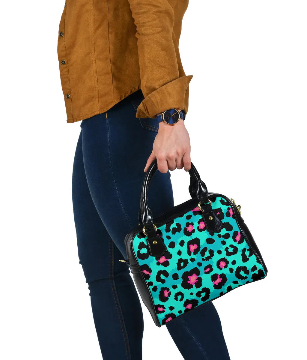 Aqua Cheetah Handbag