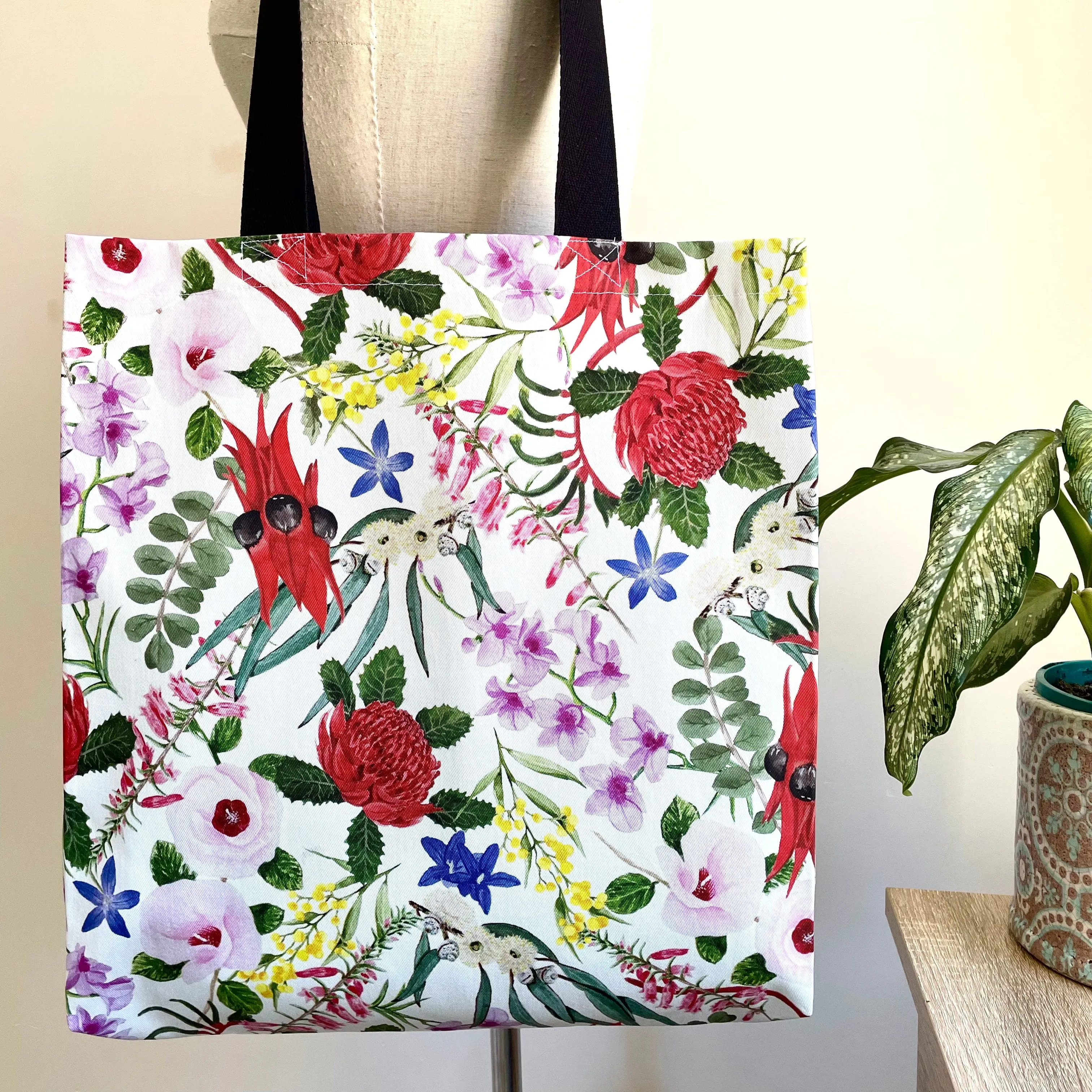 Australian Floral Emblems Tote Bag