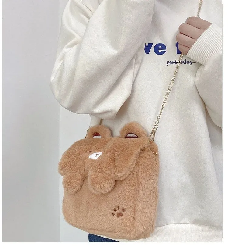 Baby Bear Fur Handbag