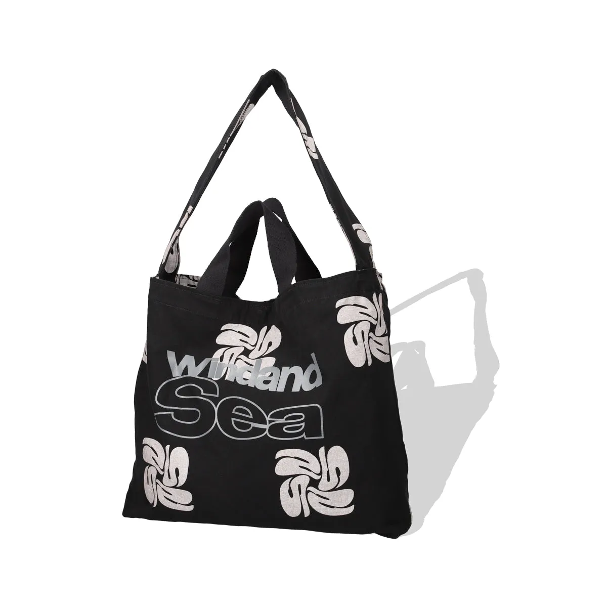 Big Canvas (pattern) Shoulder Bag / BLACK