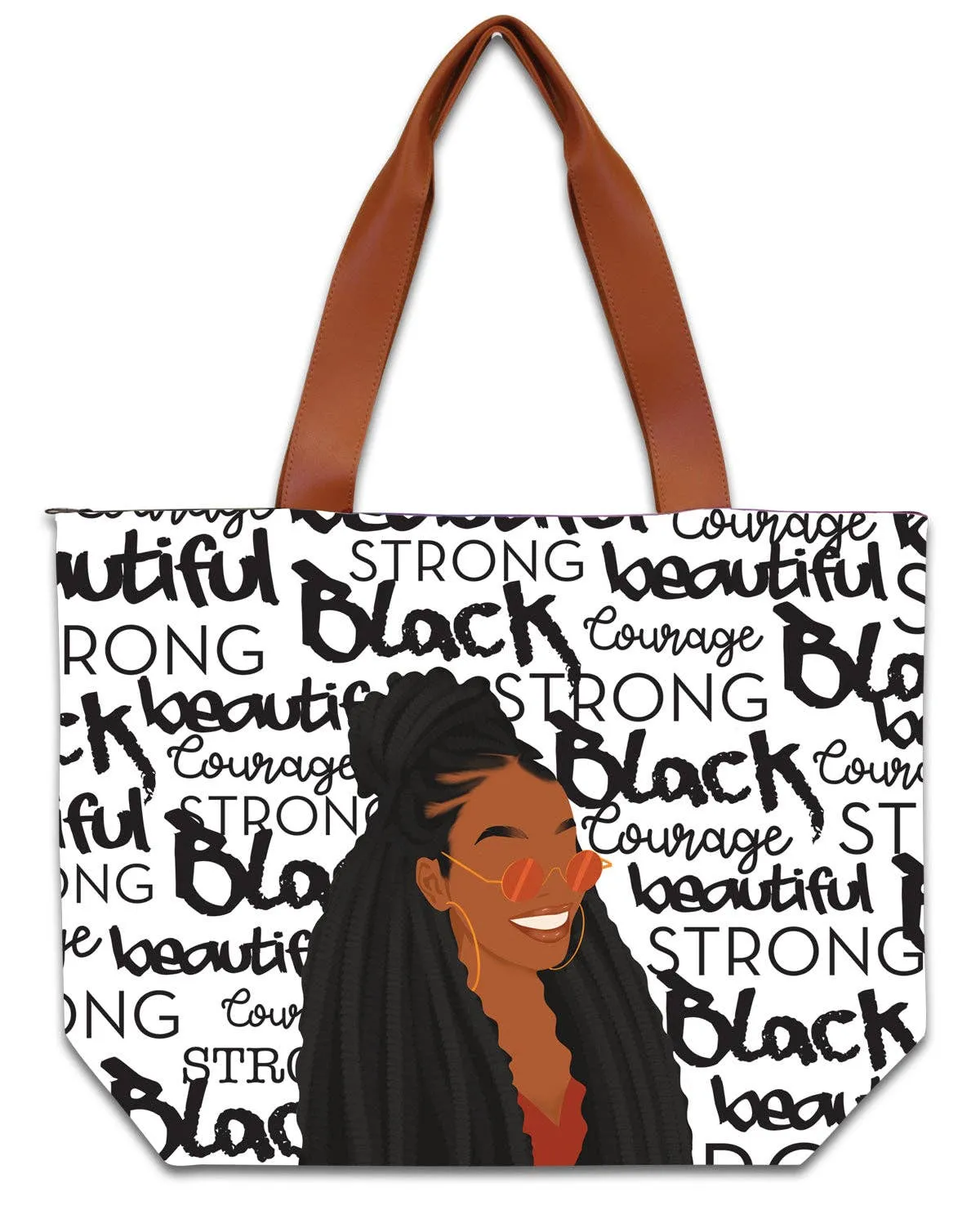 Black and Beautiful Canvas Handbag-African American Expressions