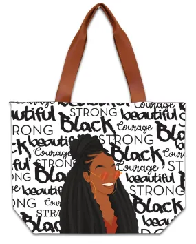 Black and Beautiful Canvas Handbag-African American Expressions