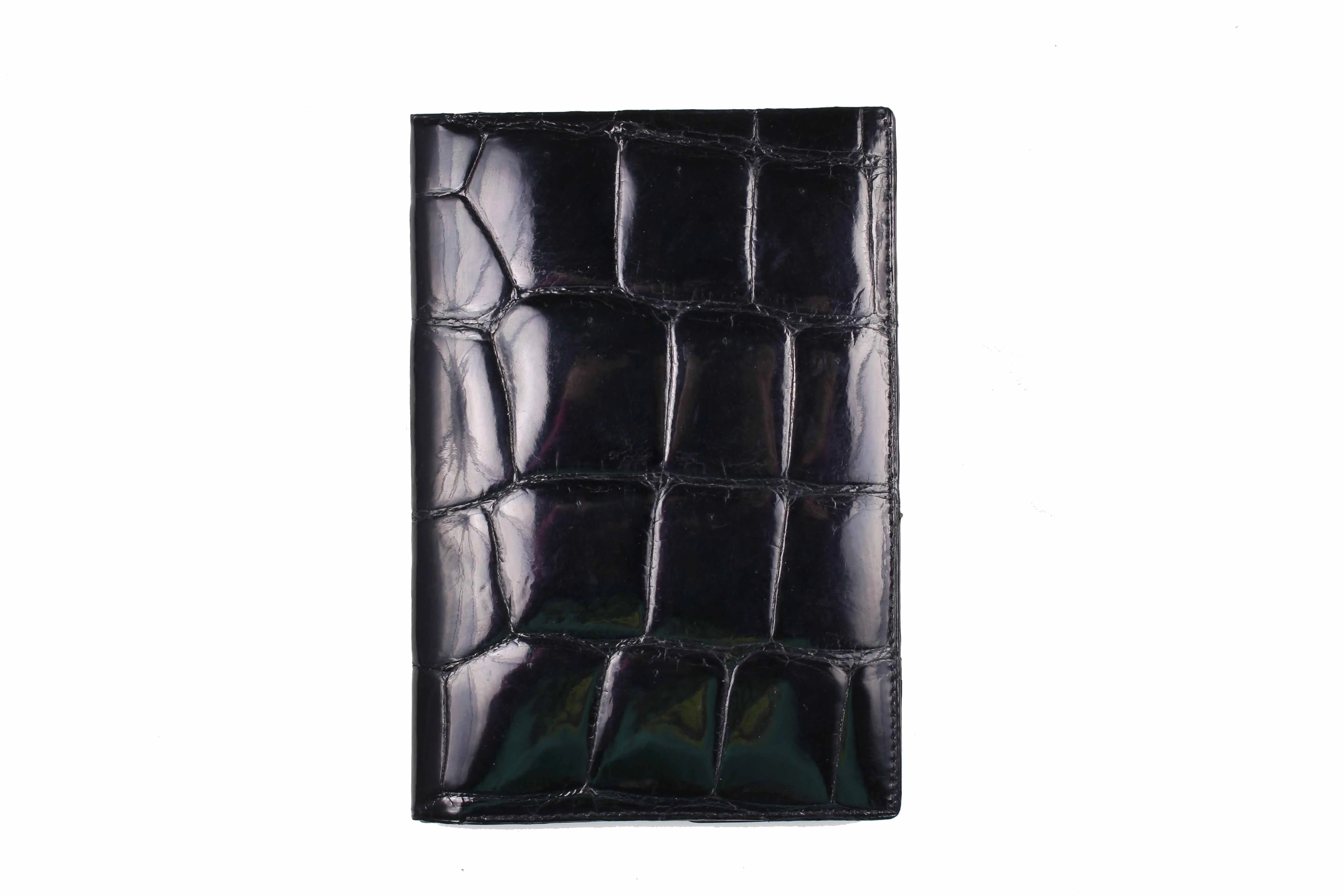 Black crocodile skin wallet