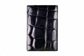 Black crocodile skin wallet