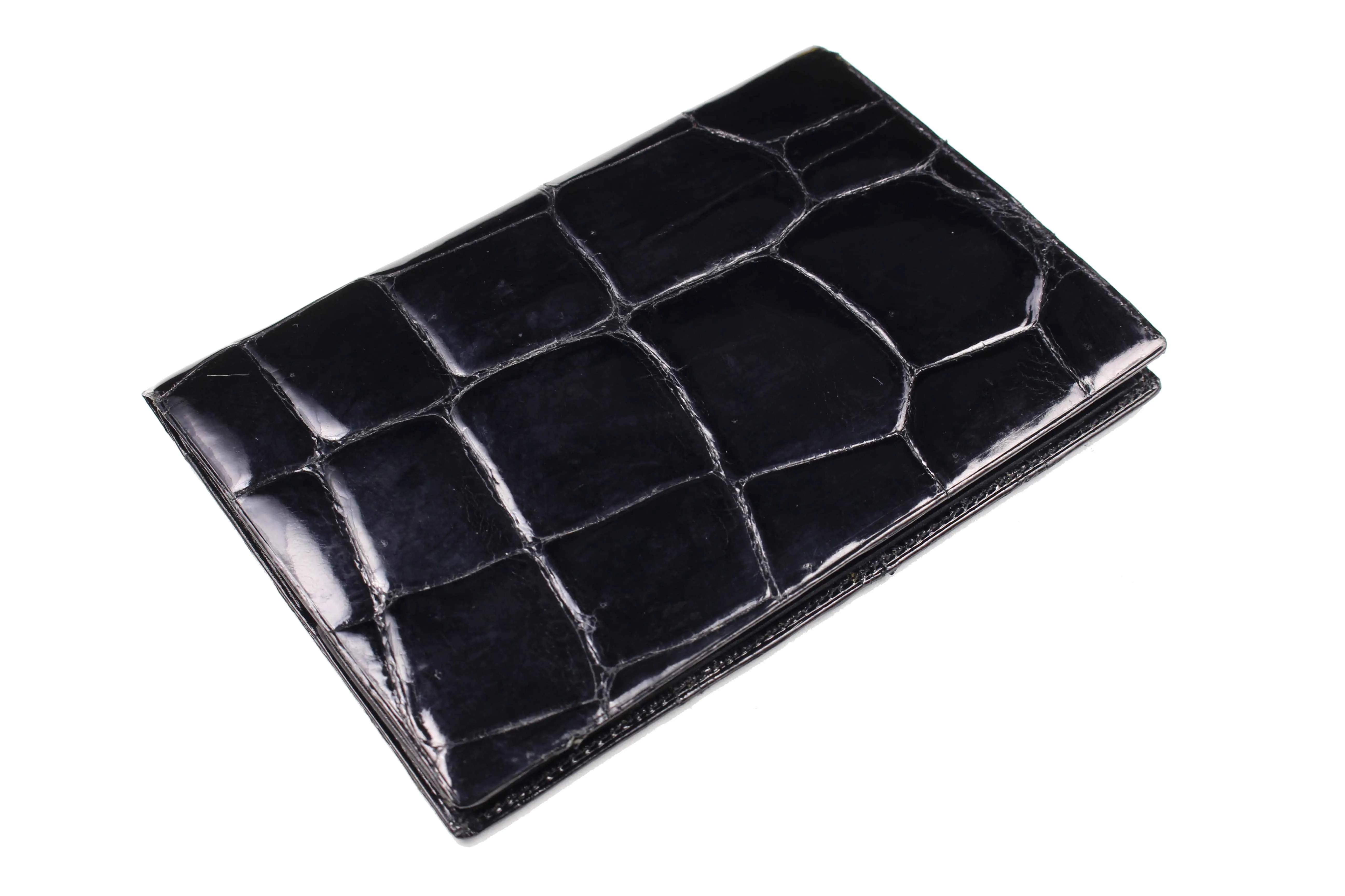 Black crocodile skin wallet