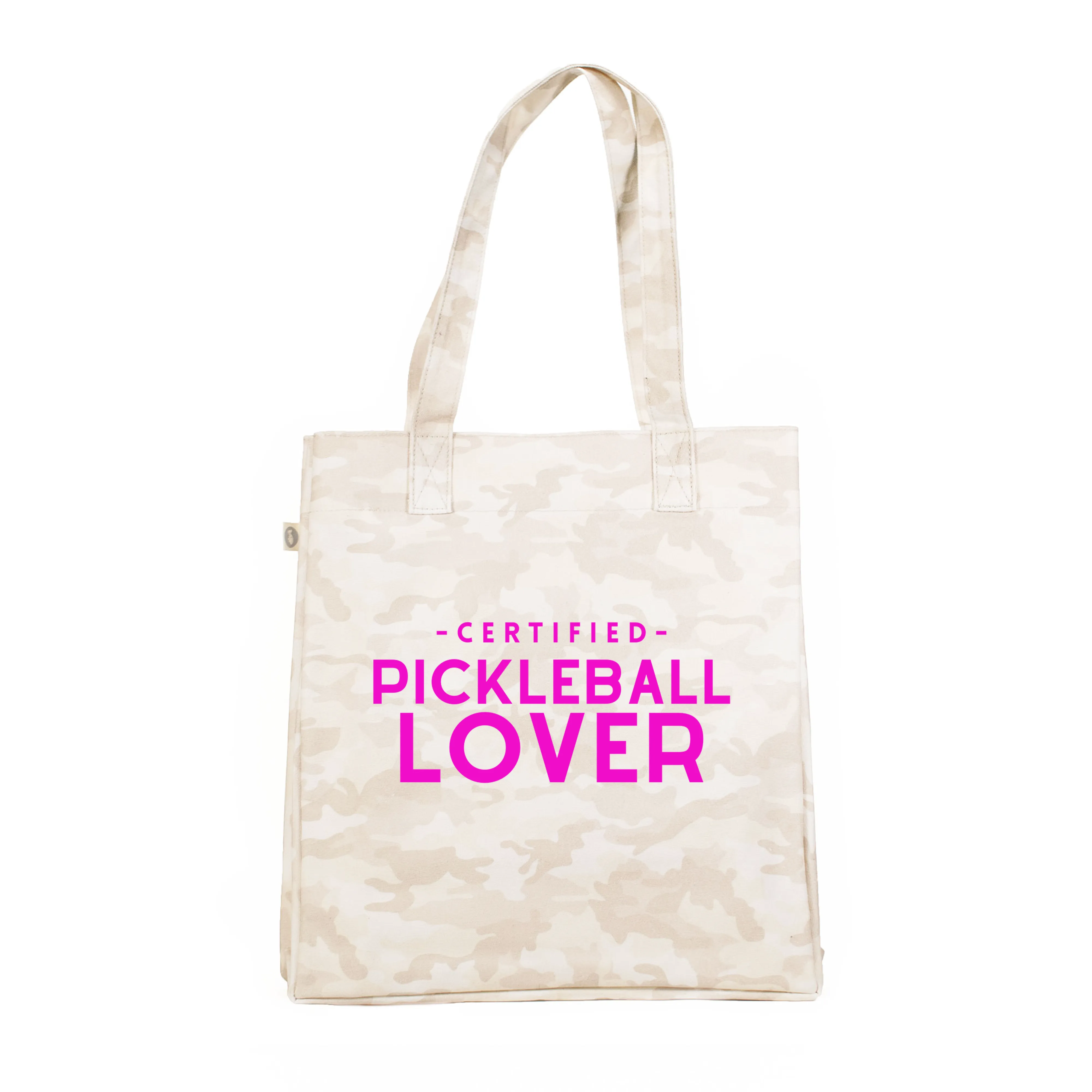 Blush Camo Upright Bag with Neon Pink Certified Pickleball Lover