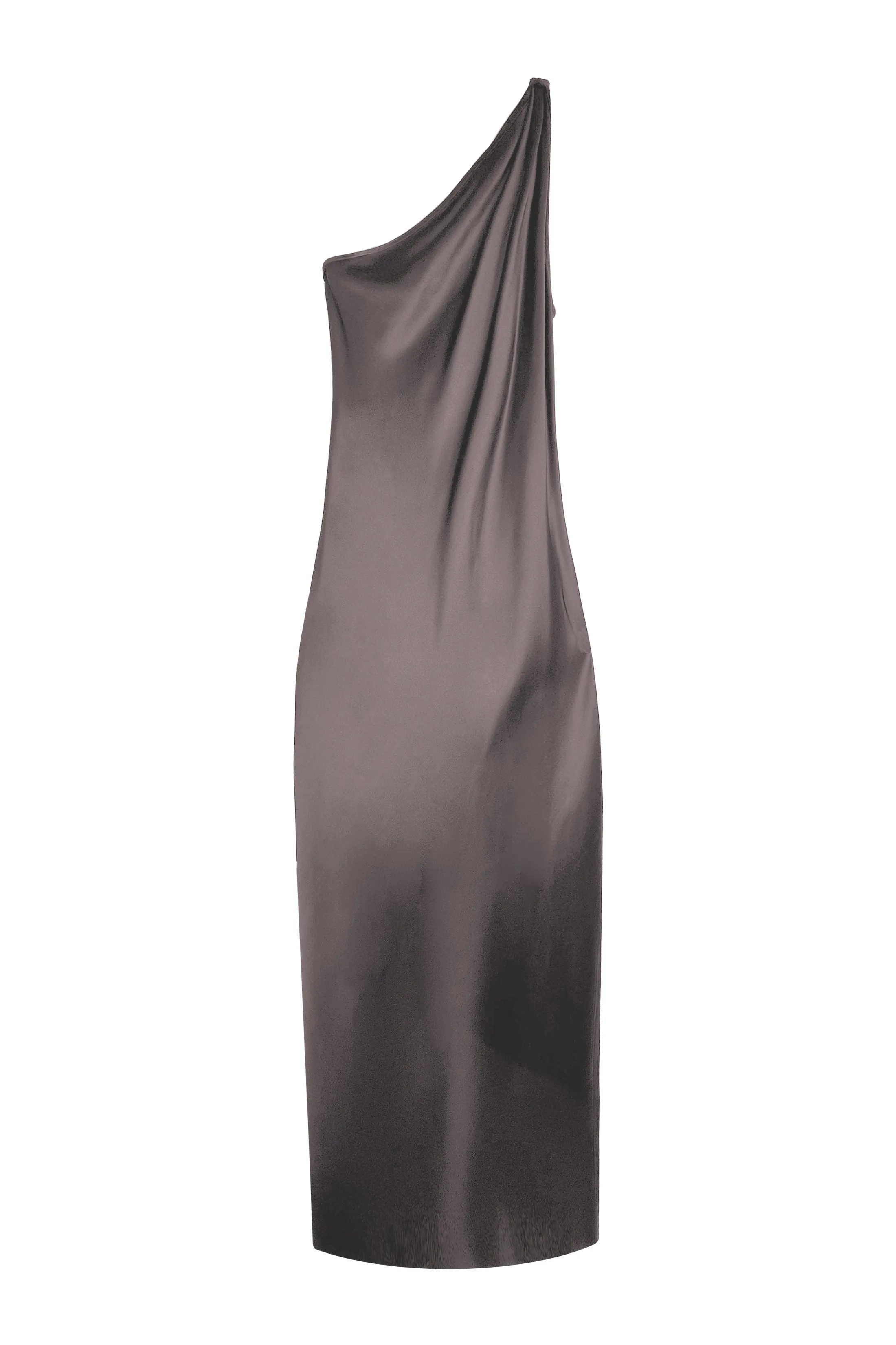 BM Single Shoulder Cone Dress - Ash