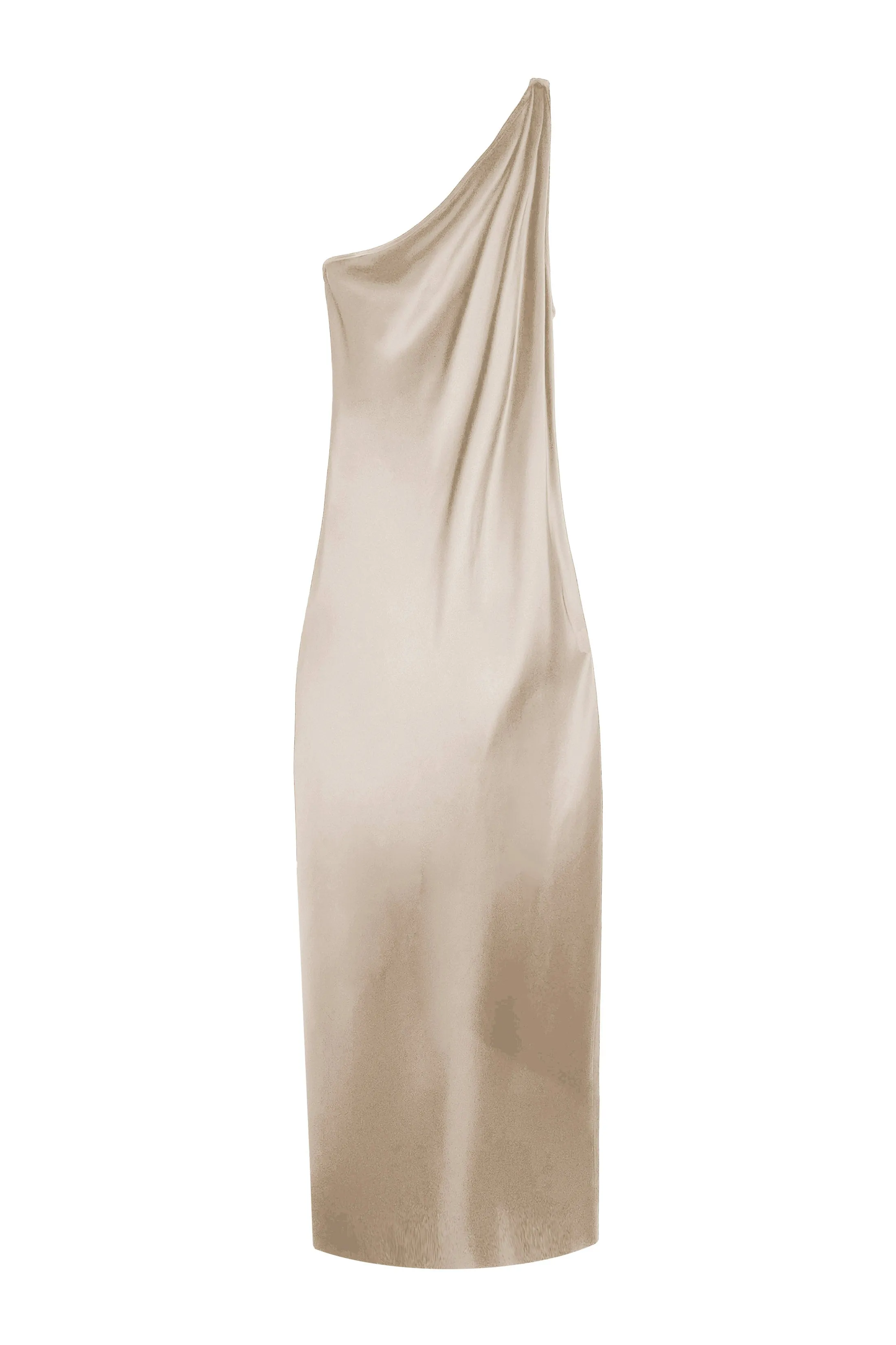 BM Single Shoulder Cone Dress - Dust