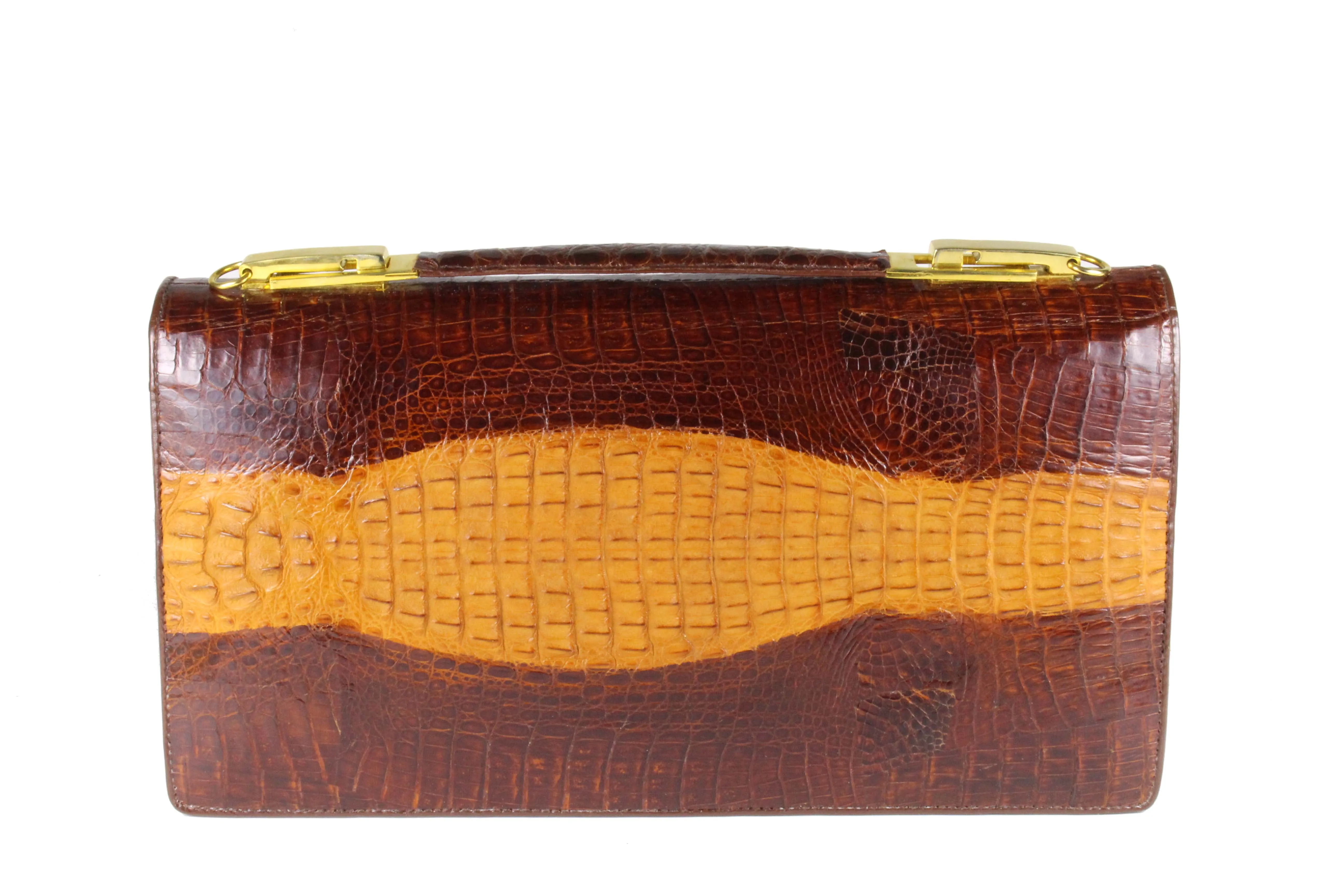 Brandy baby crocodile skin handbag