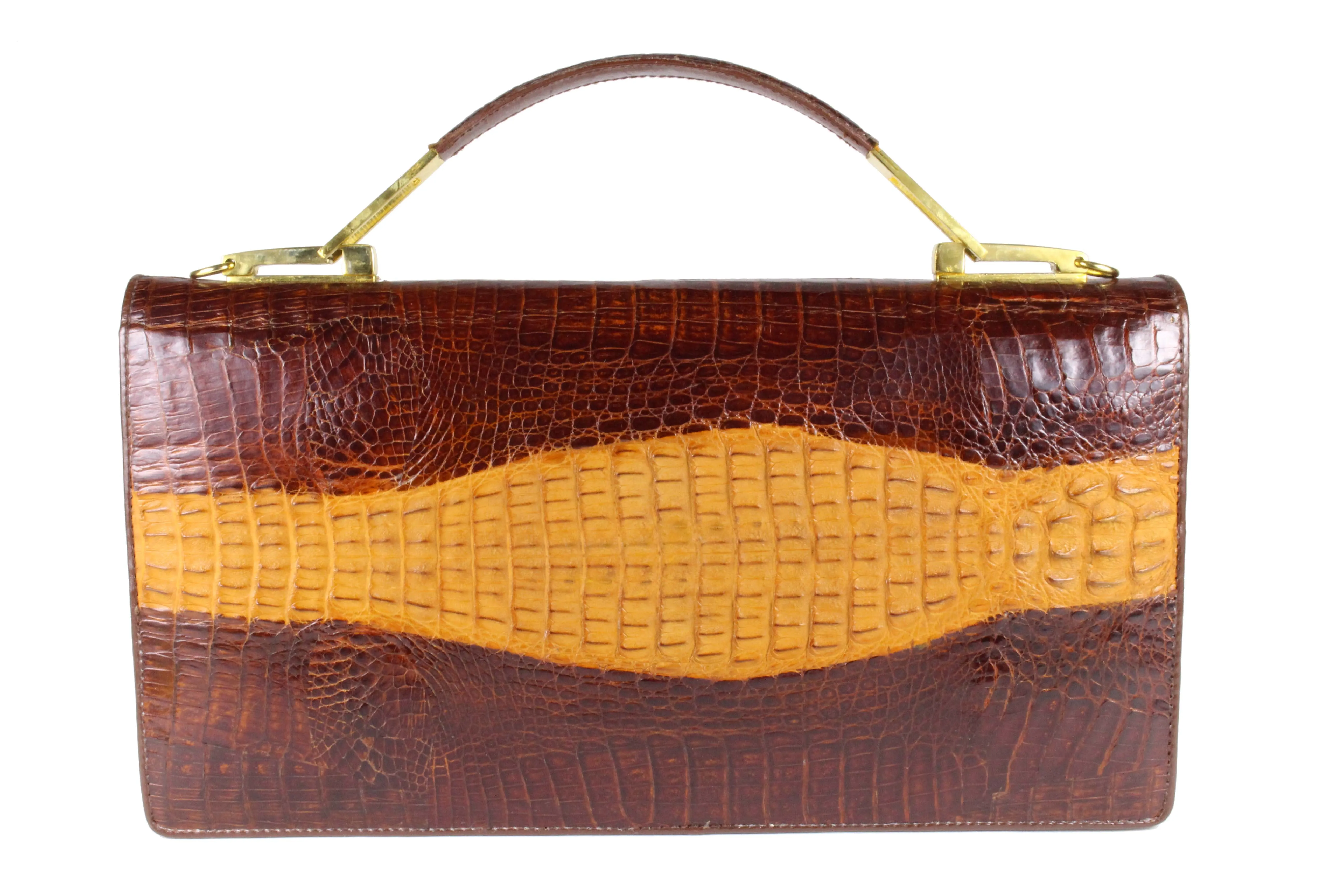 Brandy baby crocodile skin handbag