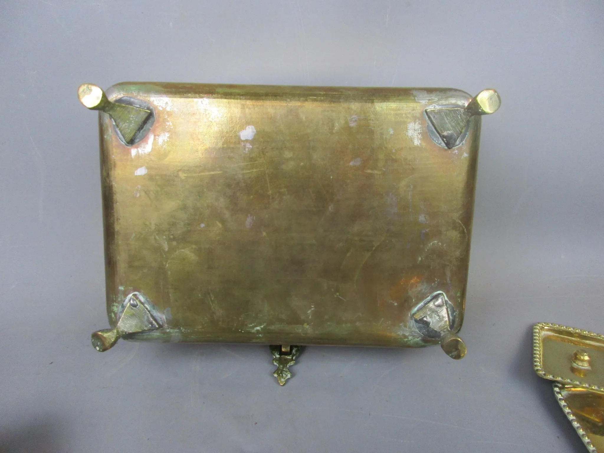 Brass Travelling Spice Box Antique 19th Century