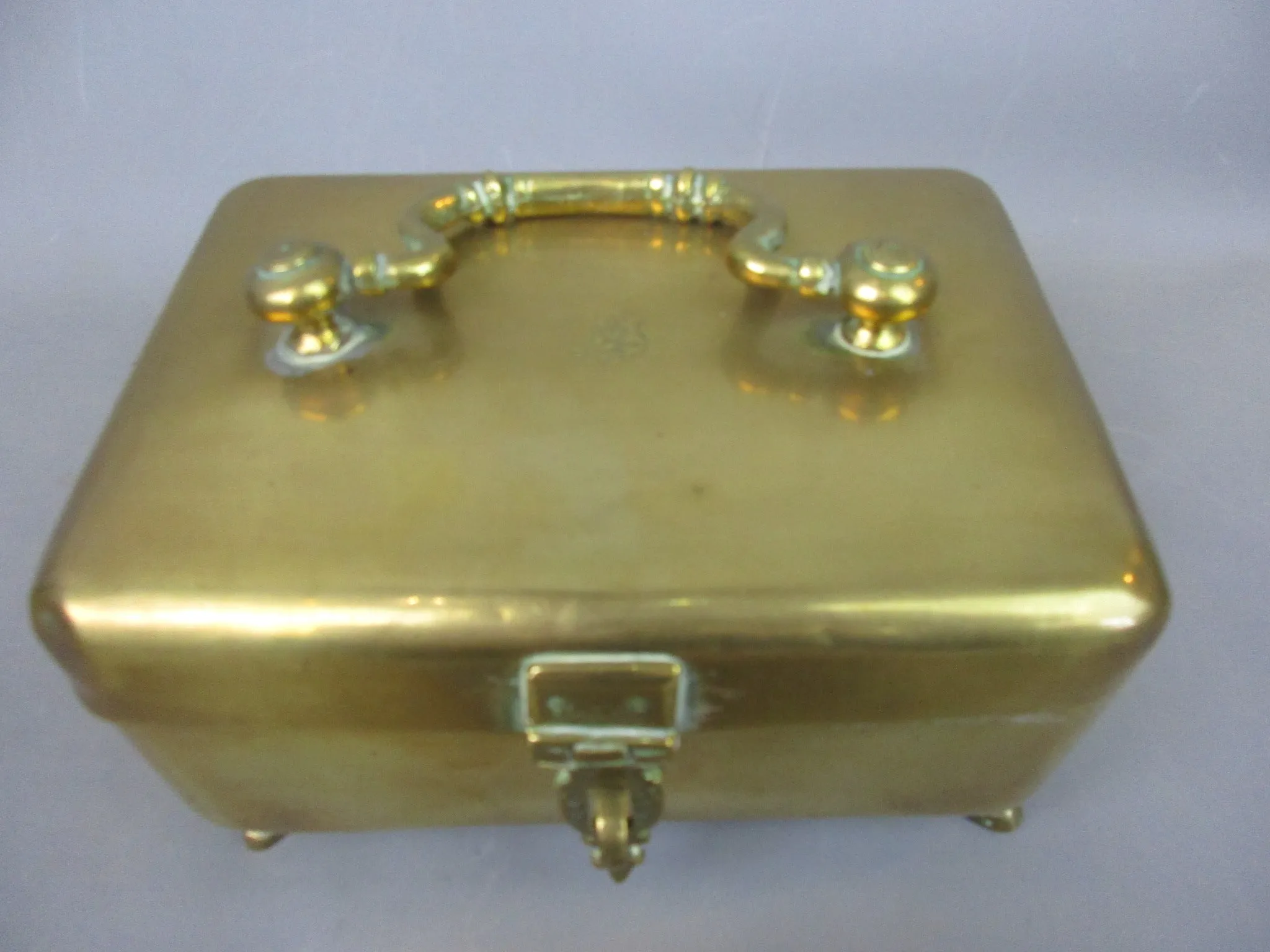 Brass Travelling Spice Box Antique 19th Century