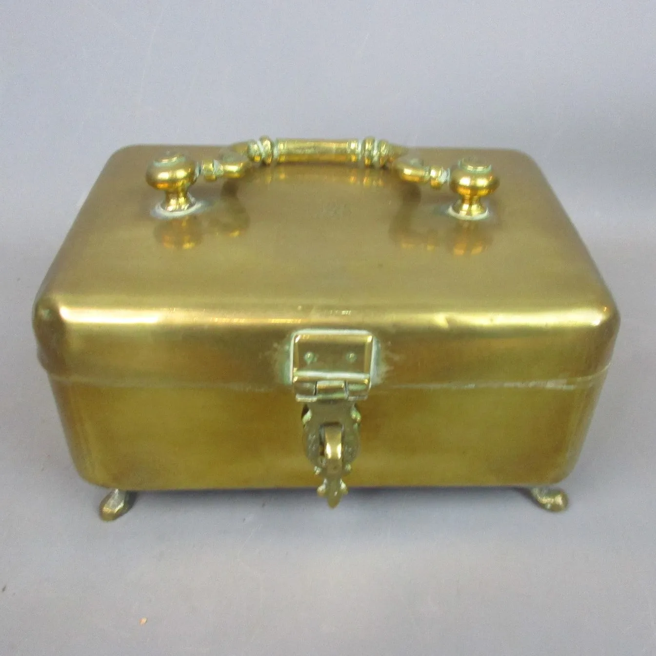 Brass Travelling Spice Box Antique 19th Century