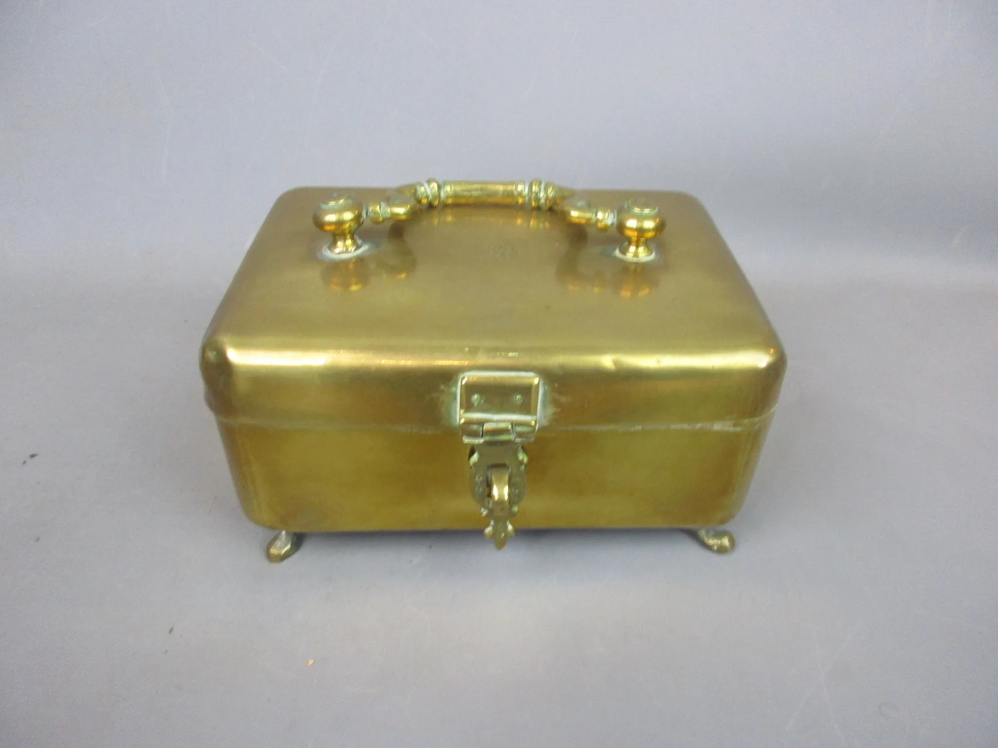 Brass Travelling Spice Box Antique 19th Century