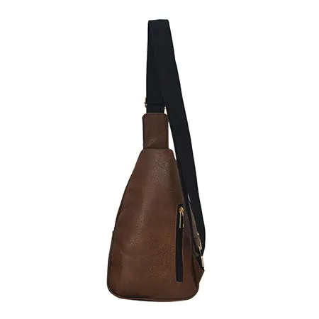 Brown NGIL Faux Leather Sling Shoulder Bag