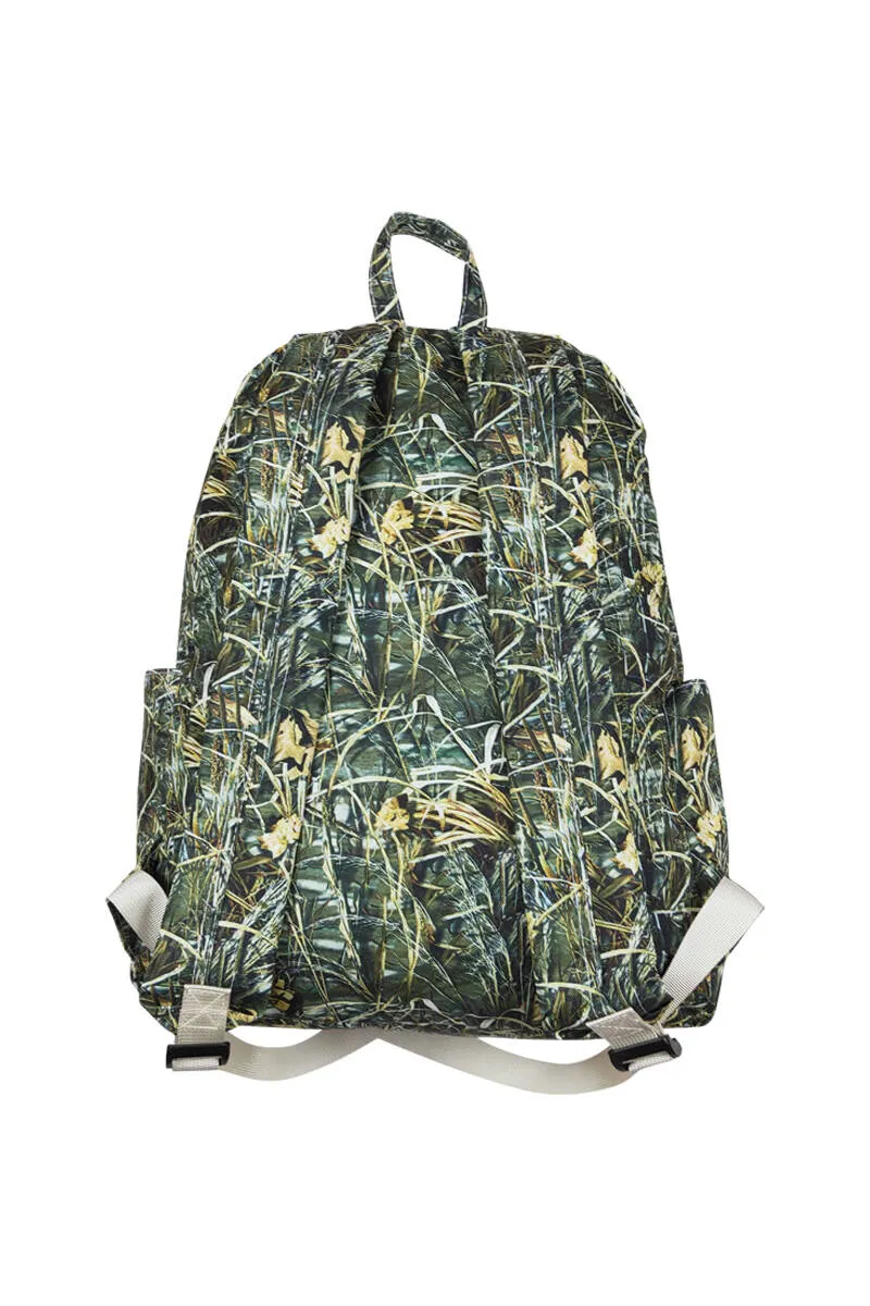 Camouflage print backpack bag