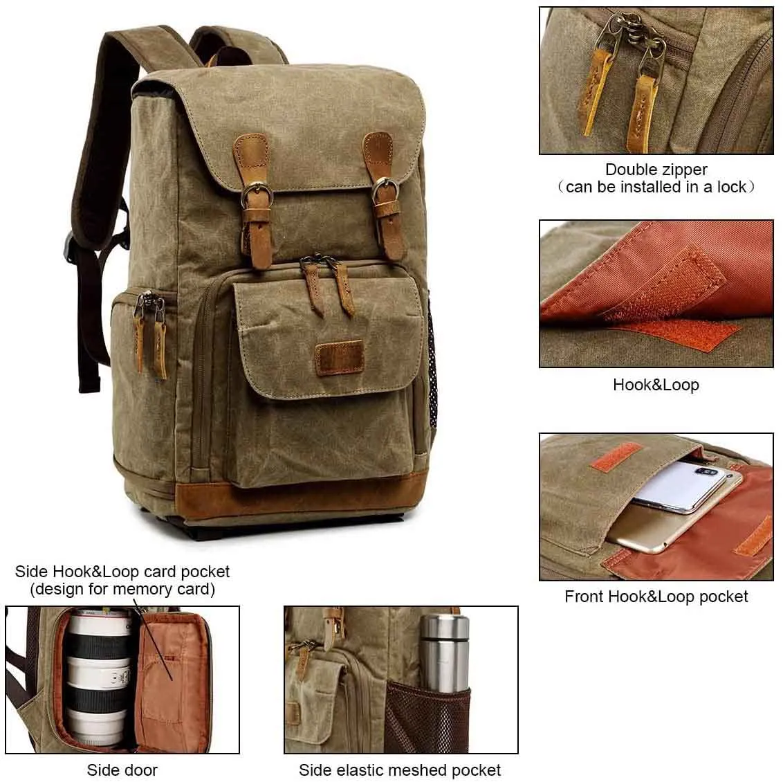 Canvas Camera Backpack