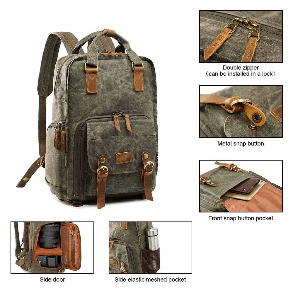 Canvas Camera Backpack