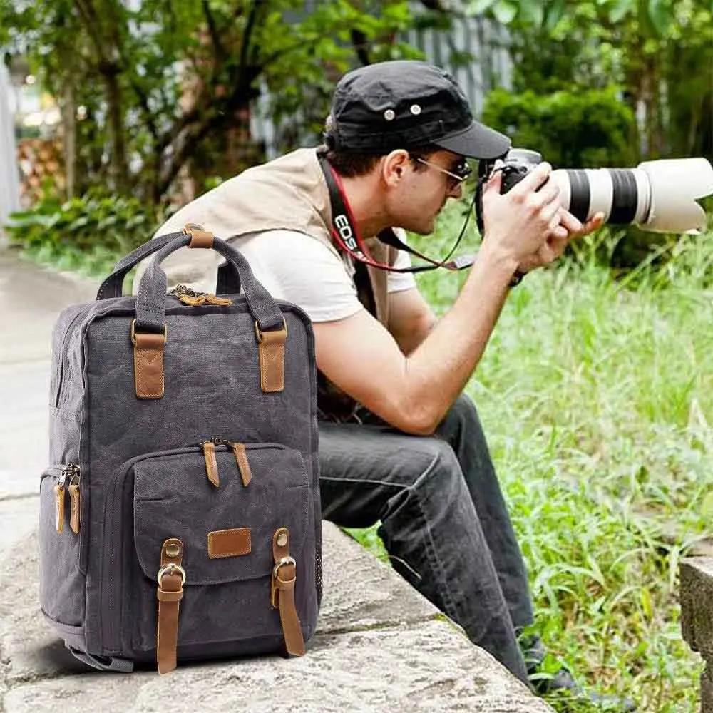 Canvas Camera Backpack