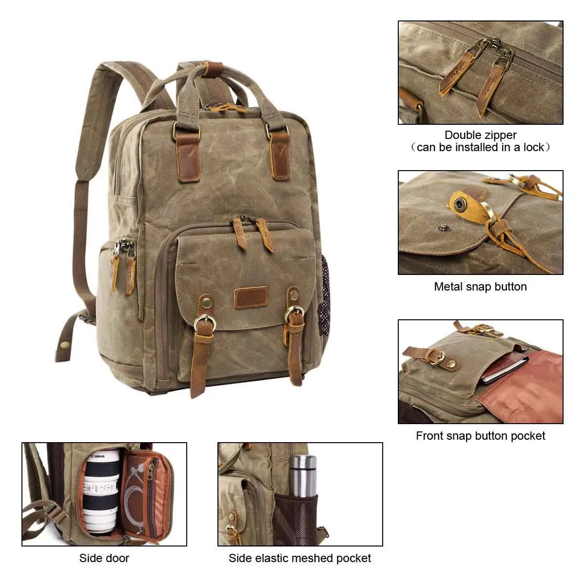 Canvas Camera Backpack