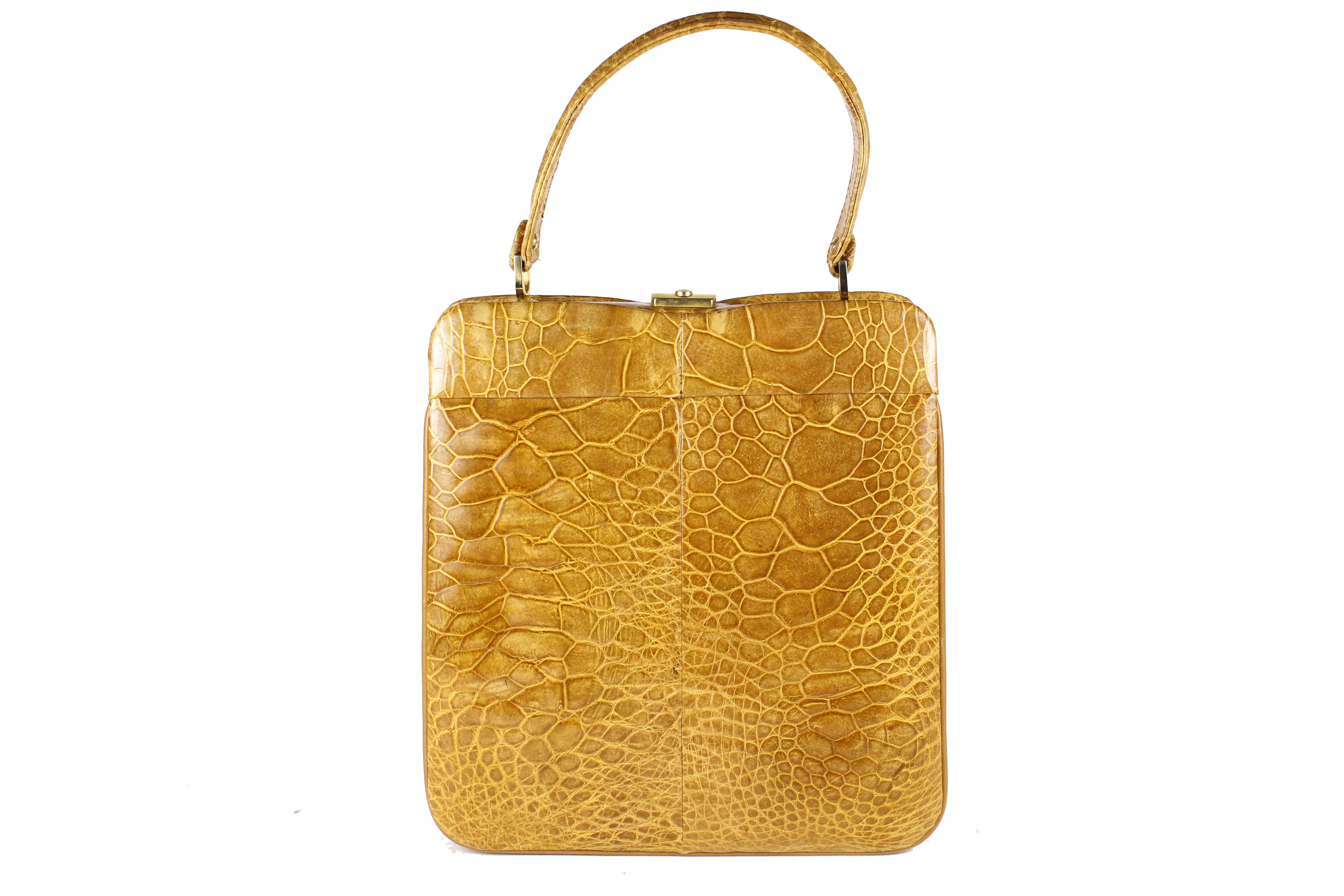 Caramel color turtle skin handbag