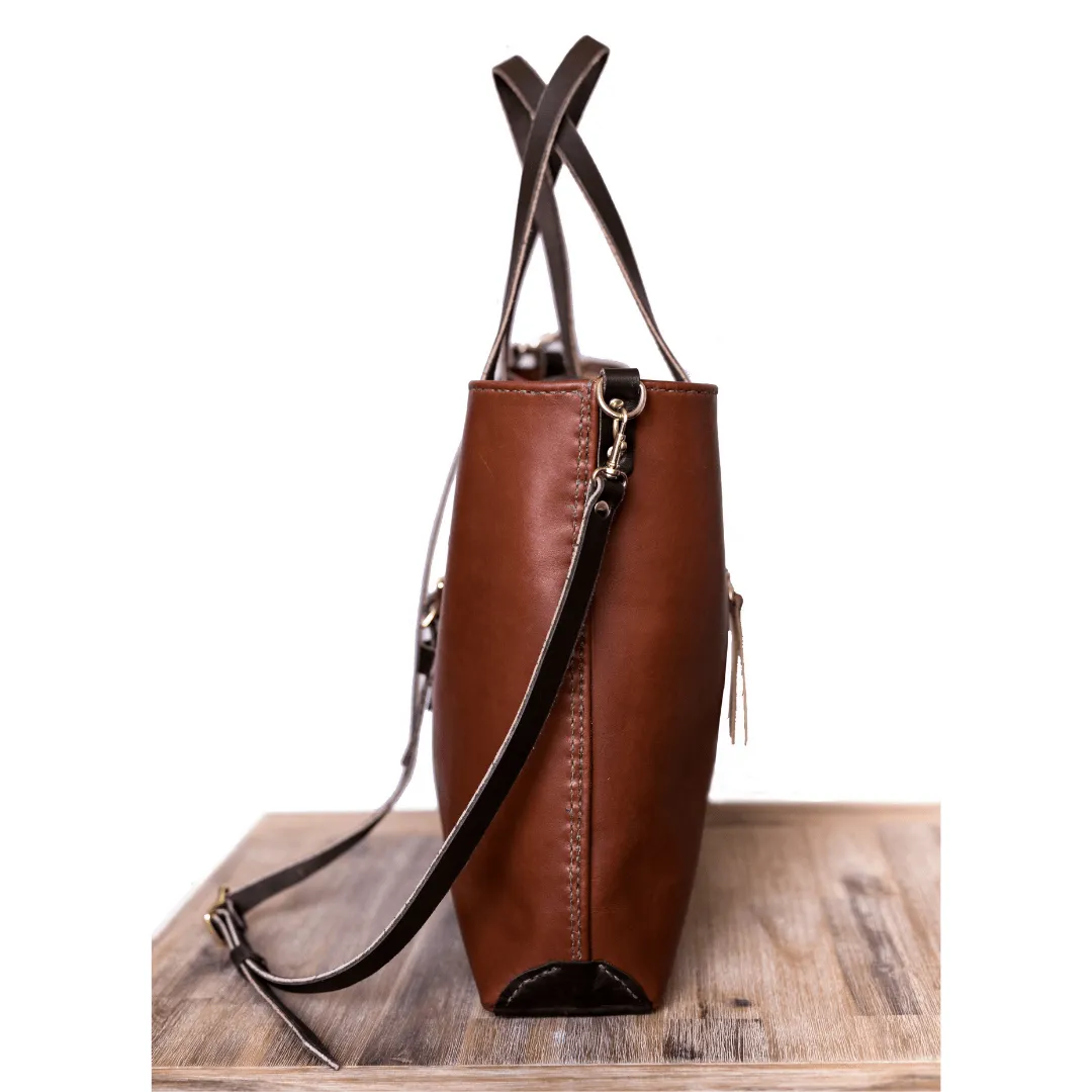 Classic Leather Esther Handbag - Hazelnut