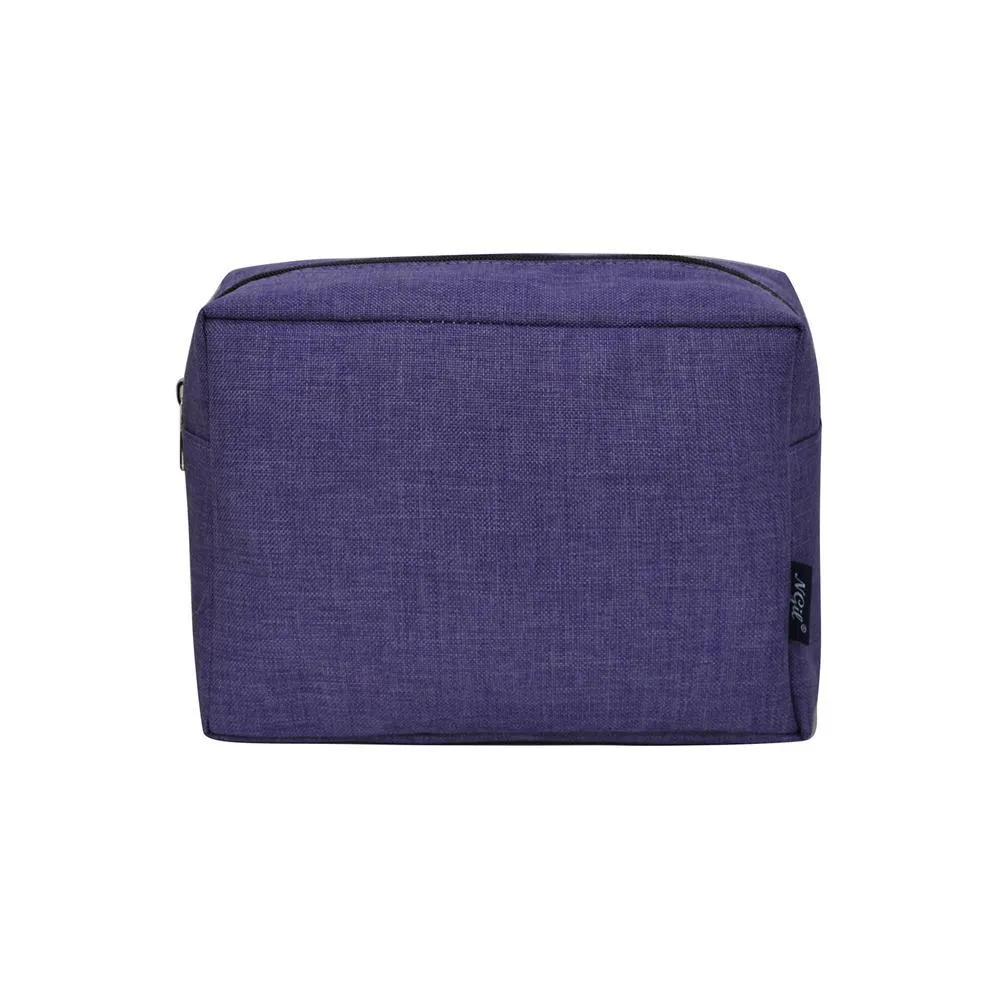 Crosshatch Purple NGIL Large Cosmetic Travel Pouch