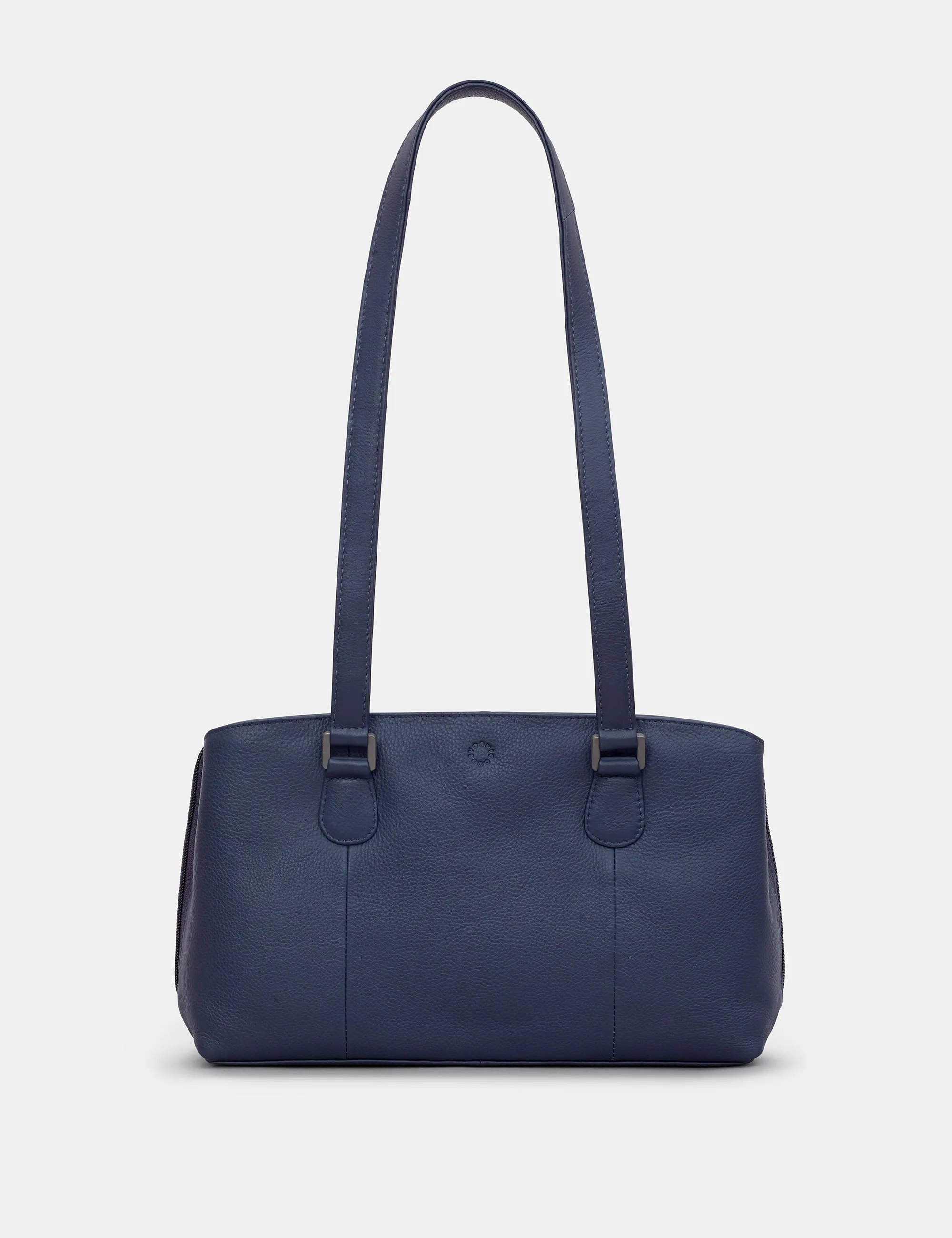 Ealing Navy Leather Shoulder Bag