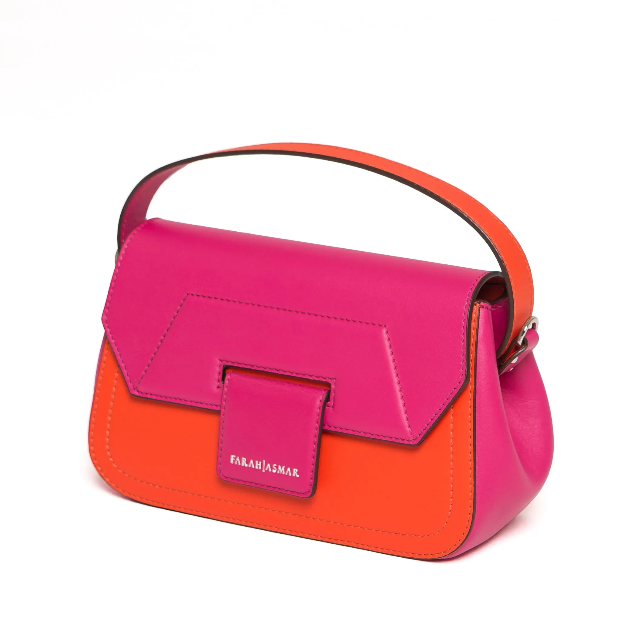 Fuchsia and Orange Mira Shoulder Bag