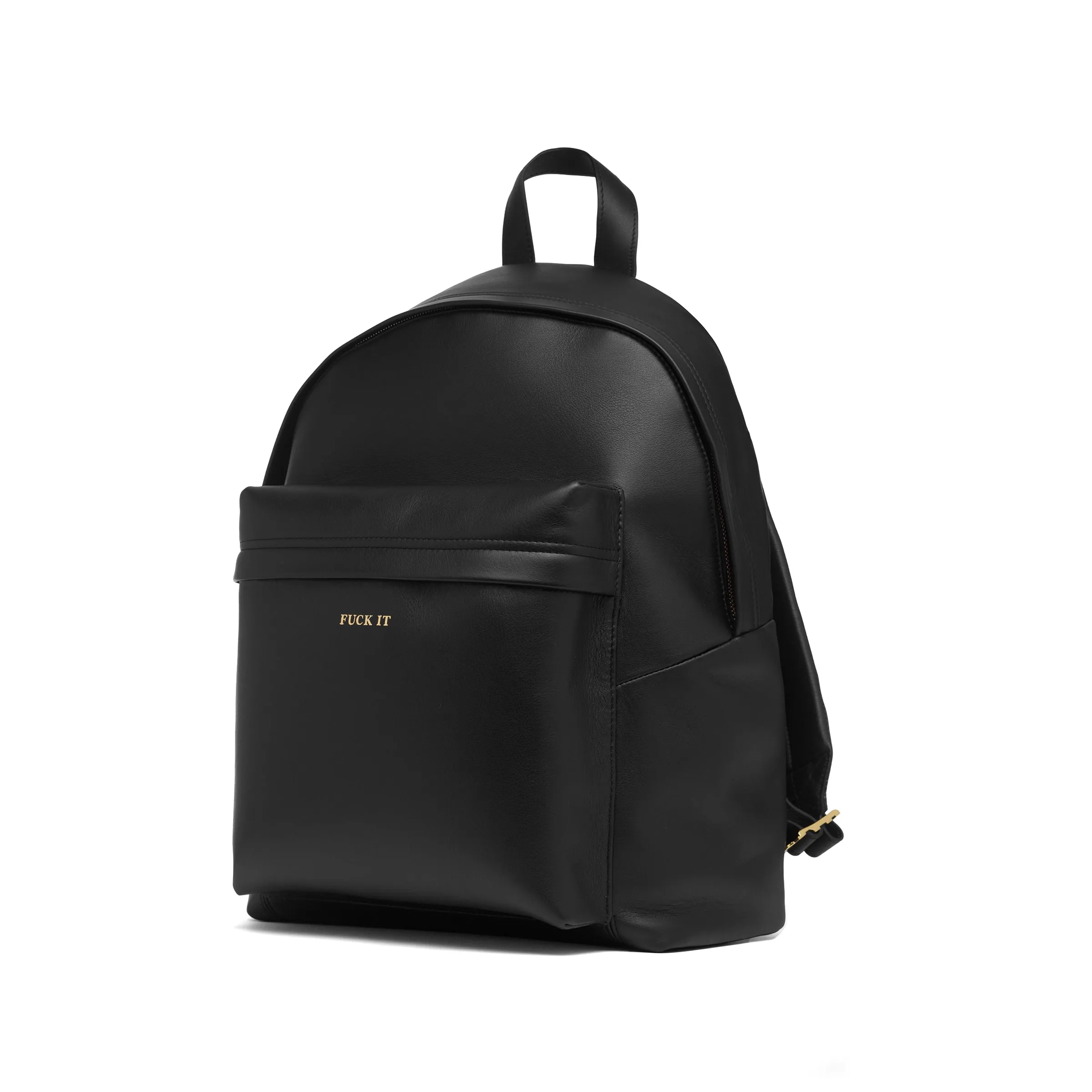 FUCK IT LEATHER BACKPACK