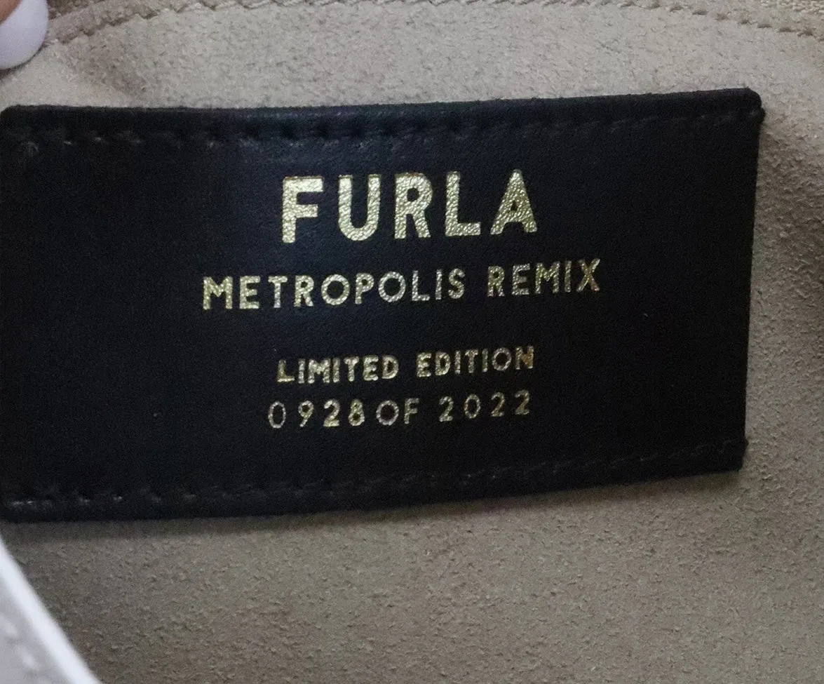 Furla Bone White Metropolis Remix Shoulder Bag