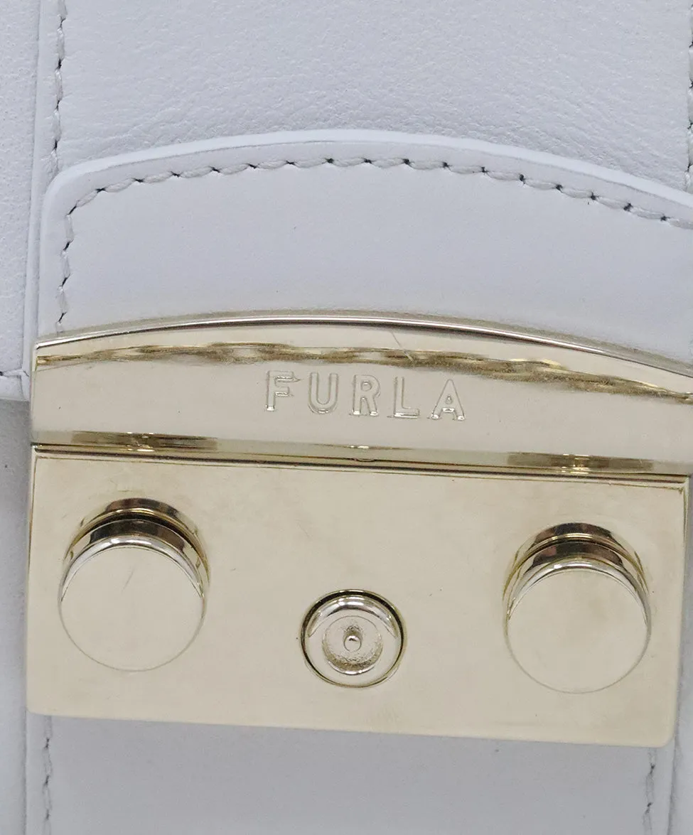 Furla Bone White Metropolis Remix Shoulder Bag