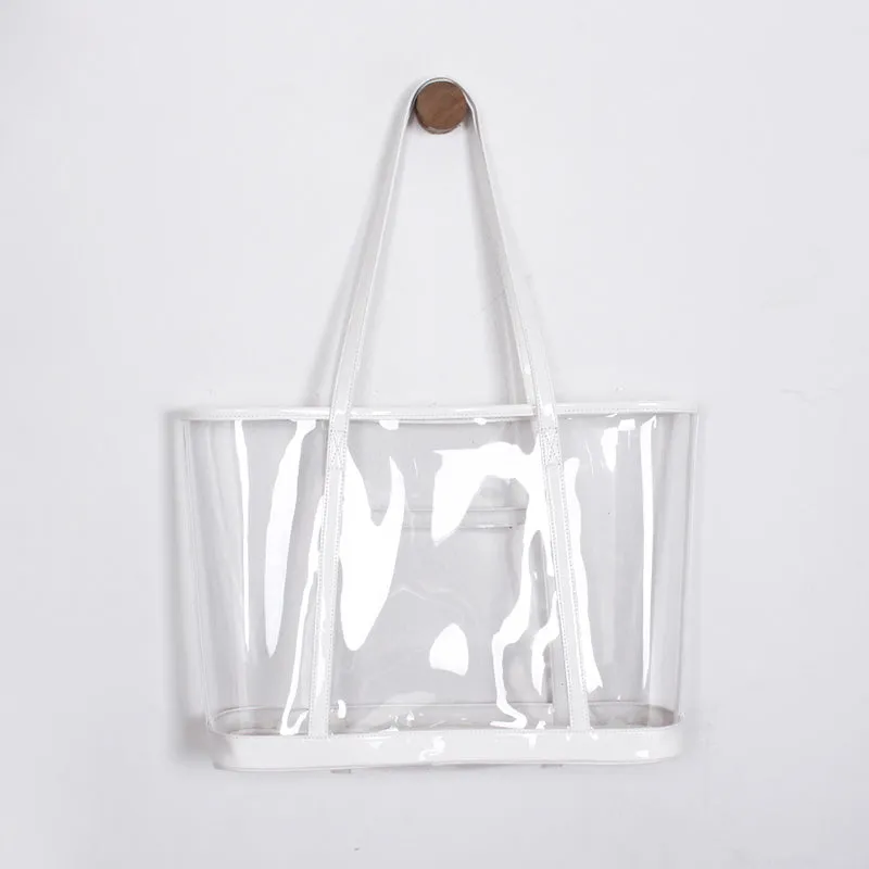 grace clear white shoulder bag