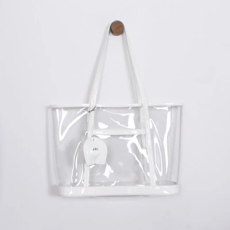 grace clear white shoulder bag