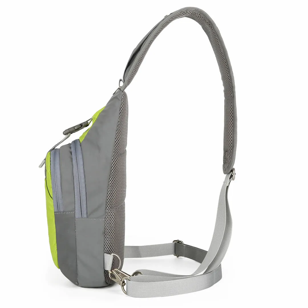 Green Reflective Crossbody Bag, Sling Bag, Shoulder Backpack Riderbag Unisex