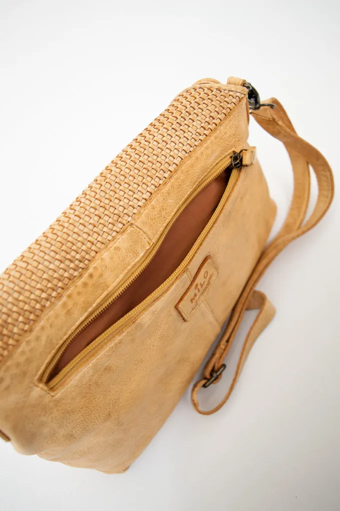 Handbag 072, Buckskin, Leather