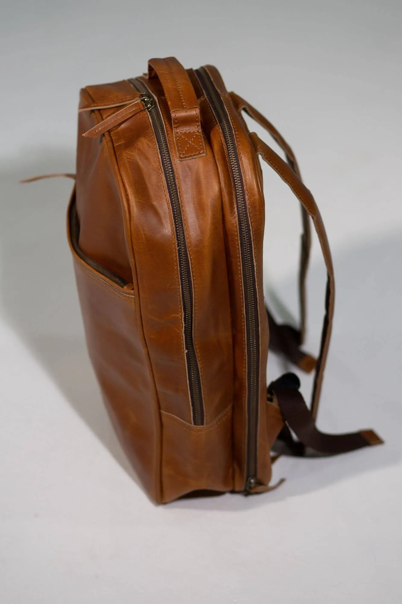 Hunter Leather Tan Backpack