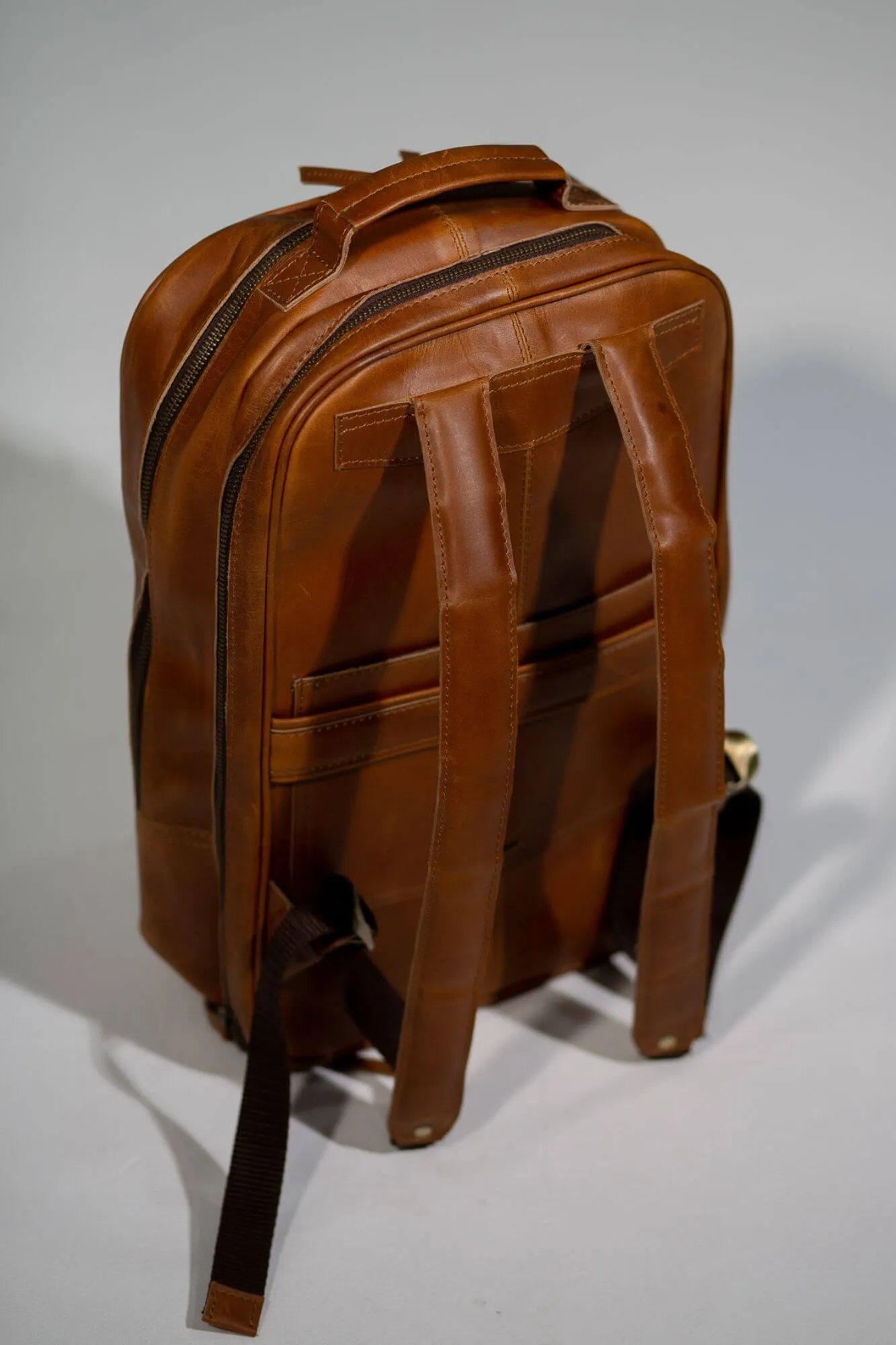 Hunter Leather Tan Backpack