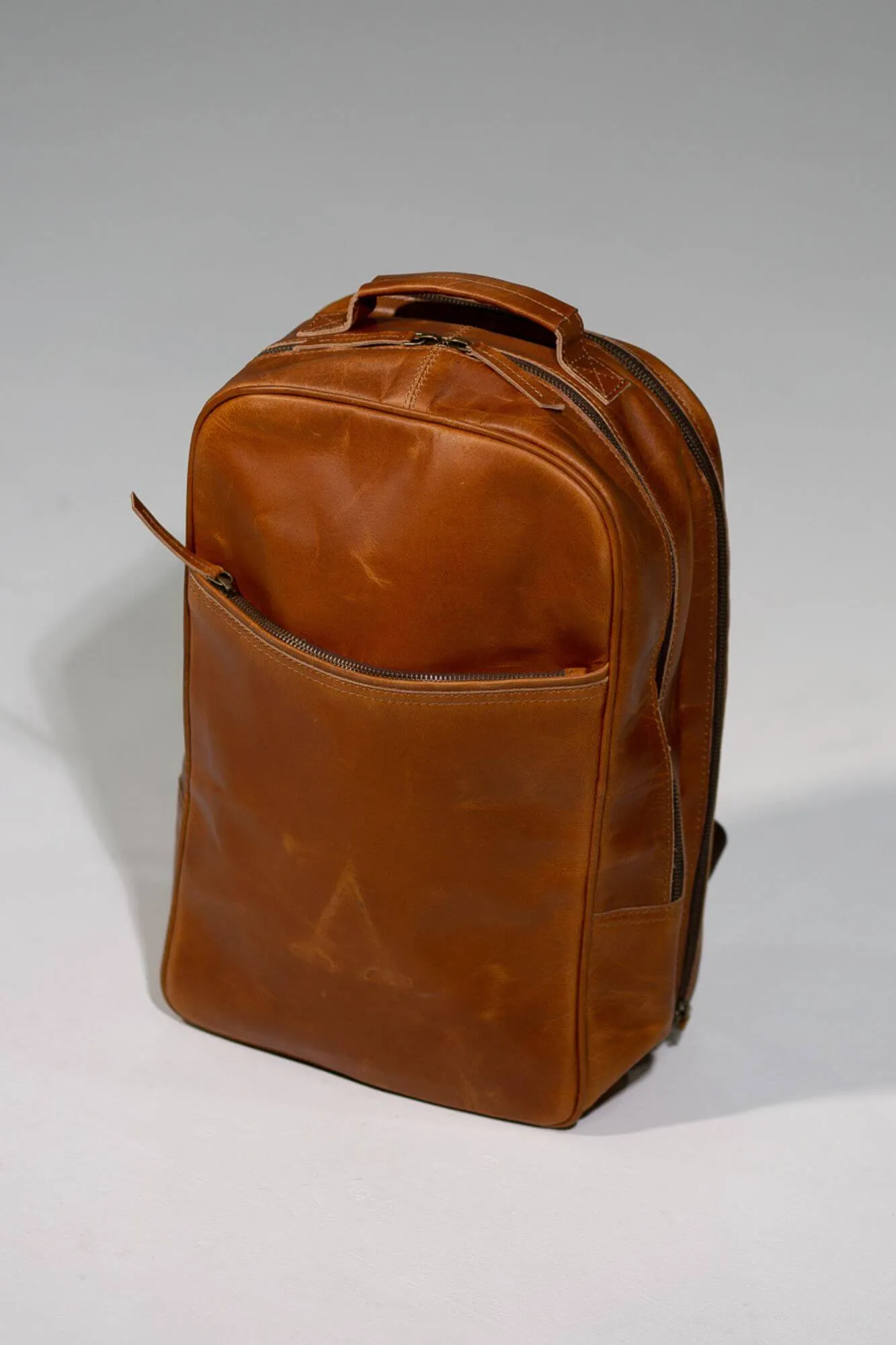 Hunter Leather Tan Backpack